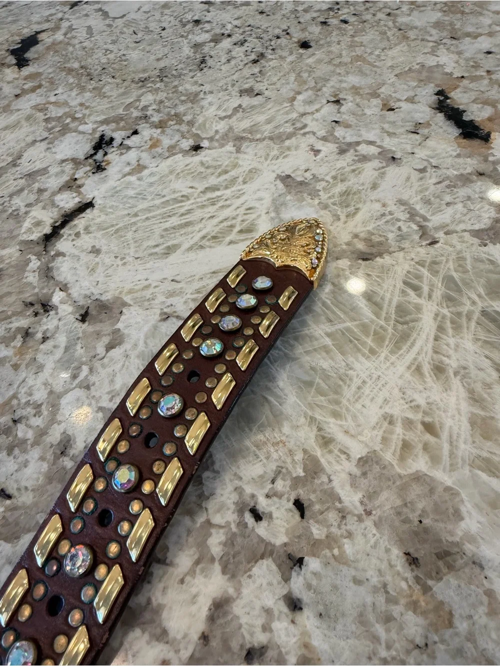 Nocona Leather Women's Belt Beautiful Rhinestones Bling Cowgirl Western Rodeo L